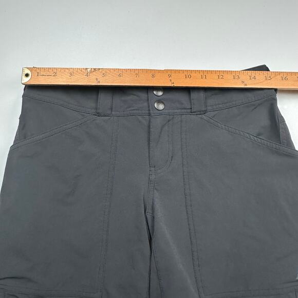 REI Shorts Womens 4 Black Nylon Stretch Pockets Outdoor Hiking Camping Nature - Picture 9 of 13